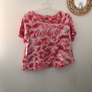 coca-cola tye dye crop top